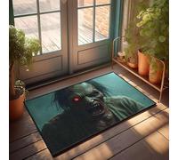 CBRT Boys Room Decor Teenager A Menacing Figure With Glowing Red Eyes And Sharp Teeth Doormat Funny Bathroom Decor Winter Door Mat Outdoor(50X80CM)
