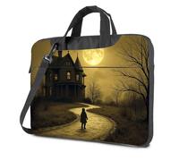 CBRT Carry On Backpack A Child Walks Towards An Eerie, Moonlit Mansion Laptop Bag Laptop Bag For Women Laptop Sleeve(26x36cm)