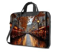 CBRT Carry On Backpack A Cozy Street Lined With Cafes In Autumn Laptop Bag Laptop Backpacks Carry On Backpack(29x38cm)