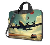 CBRT Carry On Backpack A Parachute Jumper Is Being Pulled By An Airplane While A Car Drives Below Laptop Bag Laptop Backpacks Carry On Backpack(29x40cm)