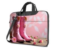 CBRT Carry On Backpack Pink Cowboy Boots With Floral Decorations Laptop Bag Laptop Backpacks Carry On Backpack(26x36cm)