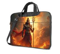 CBRT Carry On Bag A Warrior With A Trident Stands Amidst Fiery Clouds Laptop Bag Carry On Bag Laptop Carrying Case(29x38cm)
