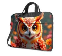 CBRT Computer Backpack For Men A Colorful Owl Surrounded By Vibrant Flowers Laptop Bag Computer Cases For Laptops Travel Laptop Backpack(26x36cm)