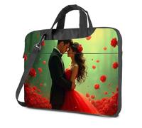 CBRT Computer Backpack For Men A Couple In Love Surrounded By Red Roses Laptop Bag 17 Inch Laptop Backpack Laptop Travel Backpack(26x36cm)