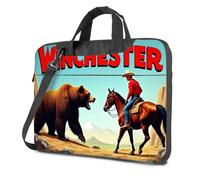 CBRT Computer Backpack For Men A Cowboy Confronts A Bear In The Wilderness Laptop Bag 17 Inch Laptop Backpack Laptop Travel Backpack(29x40cm)
