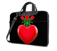 CBRT Computer Backpack For Men A Heart-Shaped Vase With Red Roses Laptop Bag Computer Cases For Laptops Travel Laptop Backpack(29x40cm)