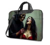 CBRT Computer Backpack For Men A Hooded Figure With A Golden Skull Mask Holds A Screaming Woman By Her Throat Laptop Bag 17 Inch Laptop Backpack Laptop Travel Backpack(29x40cm)