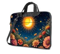 CBRT Computer Backpack For Men A Vibrant Garden Under A Starry Sky With A Crescent Sun Laptop Bag 16 Inch Laptop Case 15.6 Laptop Case(26x36cm)