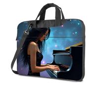 CBRT Computer Backpack For Men A Woman Plays The Piano Under A Starry Sky Laptop Bag 17 Inch Laptop Backpack Laptop Travel Backpack(29x38cm)