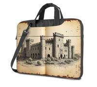 CBRT Computer Backpack For Men An Old Detailed Drawing Of A Castle Laptop Bag 17 Inch Laptop Backpack Laptop Travel Backpack(29x40cm)