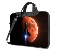 CBRT Computer Backpack For Men Rocket Launching Against A Red Moon Backdrop Laptop Bag 16 Inch Laptop Case 15.6 Laptop Case(29x40cm)