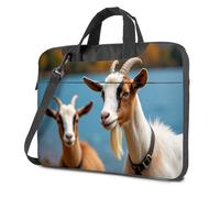 CBRT Computer Backpack For Men Two Goats Standing By A Lake Laptop Bag Travel Laptop Backpack Laptop Backpack(26x36cm)