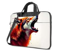 CBRT Computer Cases For Laptops Roaring Wolf With Fiery Ears Laptop Bag Laptop Bag Travel Laptop Backpack(29x40cm)