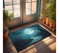 CBRT Front Door Mat Outdoor Funny A Spooky Path Under A Full Moon Doormat Outdoor Bar Accessories Decor Boys Room Decor(50X80CM)
