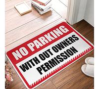 CBRT Funny Sogns No Trespassing With Out Owners Permissions Mat Front Porch Decorations Outdoor Mens Room Decor(65X90CM)