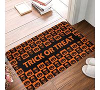 CBRT Home Decor Men Trick Or Treat Pumpkin Halloween Doormat 1 Man Cabe Decor Outdoor Mats For Front And Back Doo(40X60CM)