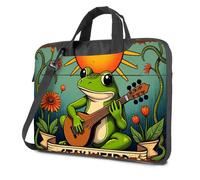 CBRT Laptop Backpack A Cheerful Frog Strums A Guitar Under A Bright Sun Laptop Bag Travel Laptop Backpack Laptop Bag For Women(26x36cm)