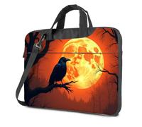 CBRT Laptop Backpack A Raven Perches On A Branch Under A Full Moon Laptop Bag Travel Laptop Backpack Laptop Bag For Women(29x38cm)