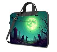 CBRT Laptop Backpack A Spooky Graveyard Under A Giant Green Moon Laptop Bag Travel Laptop Backpack Laptop Bag For Women(29x38cm)