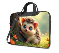 CBRT Laptop Backpack For Men A Cute Hedgehog With Big Blue Eyes Is Hiding Behind A Tree In A Sunny Forest Laptop Bag 16 Inch Laptop Case Laptop Bag For Women 17 Inch(26x36cm)
