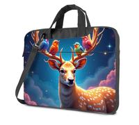 CBRT Laptop Backpack For Men Deer With Colorful Birds On Antlers In A Starry Sky Laptop Bag 16 Inch Laptop Case Laptop Bag For Women 17 Inch(26x36cm)