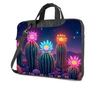 CBRT Laptop Backpack For Women Colorful Glowing Cacti Under A Starry Sky Laptop Bag Laptop Backpack 15.6 Laptop Case(29x40cm)