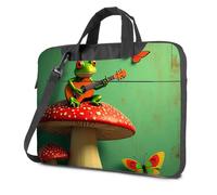 CBRT Laptop Backpack Women A Frog Plays Guitar On A Mushroom Laptop Bag 15.6 Laptop Case Computer Backpack For Men(29x38cm)