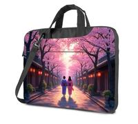 CBRT Laptop Bags Two People Walk Under Cherry Blossom Trees Laptop Bag Laptop Sleeve Computer Cases For Laptops(29x38cm)