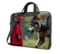 CBRT Laptop Case A Child In A Red Hood Confronts A Wolf Laptop Bag Travel Laptop Backpack Computer Backpack For Men(29x40cm)