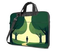 CBRT Laptop Travel Backpack A Person Walks Down A Path Between Trees Laptop Bag Laptop Bag For Women 14 Laptop Sleeve(29x40cm)