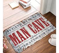 CBRT Large Fall Door Mat Wrning Enter At Your Own Risk Mat Bar Decorations For Man Cave Welcome Mats Indoor(40X60CM)