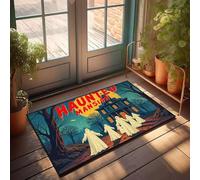 CBRT Large Outdoor Door Mat Spooky Ghosts Haunt The Mansion Under A Full Moon Doormat Anti Slip Mat Classroom Welcome Mat(40X60CM)