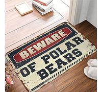 CBRT Man Cave Decor And Accessories Beware Of Polar Bears Rug Small Door Mat Large Door Mat Indoor Entrance(65X90CM)