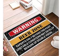 CBRT Outside Fall Door Mat Warning Beer Zone Mat Outdoor Mats For Front Door Waterproof Fall Welcom(65X90CM)