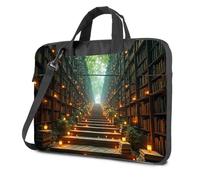 CBRT Travel Laptop Backpack A Magical Library With Floating Candles And Lush Greenery Laptop Bag Laptop Bag For Women 17 Inch 17 Inch Laptop Bag(29x38cm)