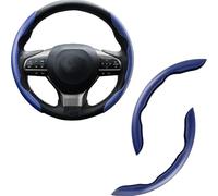 CBRWBKWHI 2-Piece Set Steering Wheel Cover for Opel Vauxhall Grandland X 2018-2023 2024 2025 2026 Segmented Carbon Fibre Grip Anti-Slip Car Steering Protector Sporty Wheel Wrap,Blue