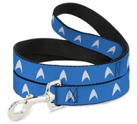 CBS Studios Inc. Pet Leash, Dog Leash, Star Trek Starfleet Insignia Blue White, 4 Feet Long 1.5 Inch Wide