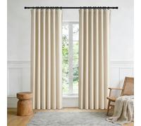 cbsroro Room Divider Blackout Curtain Track Curtains Wall Dividers Panels Screen for Living Rooms Bedroom Office Privacy Partition Separation, W52 × L84 Inch,1 Panel, Beige