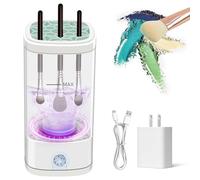 Electric Makeup Brush Cleaner, Multi-Functional Cosmetic Brush Cleaner, Portable Automatic Makeup Brush Cleaning Solution With Dryer-Holder, Charger, USB-C cable, Beauty Gift for Women