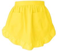 CBTRFASHION Womens Waist Aprons with White Pockets Half Server Home Waitress Vintage Servant Apron for Kitchen Cooking
