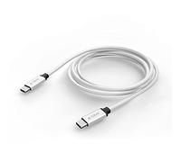 CBUS Braided USB C to USB C Charger Cable 2m Heavy-Duty for Xiaomi Redmi, Honor Magic, Google Pixel, Oppo Find/Reno, Sony Xperia, Motorola Moto/Edge/Razr, Nothing Phone, TCL, Nokia (Silver)