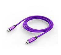 CBUS Braided USB C to USB C Charger Cable 2m Heavy-Duty for Xiaomi Redmi, Honor Magic, Google Pixel, Oppo Find/Reno, Sony Xperia, Motorola Moto/Edge/Razr, Nothing Phone, TCL, Nokia (Purple)