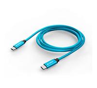 CBUS Braided USB C to USB C Charger Cable 2m Heavy-Duty for Xiaomi Redmi, Honor Magic, Google Pixel, Oppo Find/Reno, Sony Xperia, Motorola Moto/Edge/Razr, Nothing Phone, TCL, Nokia (Electric Blue)
