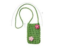 CBUWGF 1Pc Hollow Knitting Multi-purpose Phone Bag Small Item Sundries Lightweight Braided Shoulder Handbag Crossbody Storage Bag