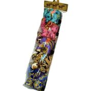 CBUWGF 5Pcs Handcrafted Ganesha Keyring, Elephant Keychain in Traditional Thai Fabric for DIY Decorations, Animal Pendants, Car Key Ring