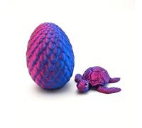 CBUWGF Movable Sea Turtle Flexible Joint 3D Printed Sculpture With Eggs Fun Desk Ornament For Home Office Car Desk Decoration Gift