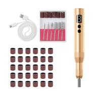 CBVCBV Electric Nail Drill Professional Machine Efile Manicure Pedicure Tools Portable File for Acrylic Gel Dip Powder Nails Salon Use Manicure Pedicure Nail Supplies (Gold)