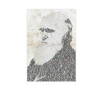 CBVHOAW CHARLES DARWIN Beautiful Typographic Poste Canvas Poster Bedroom Decor Landscape Decor Gift 08x12inch(20x30cm)