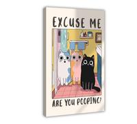 CBVHOAW Excuse Me, Are You Pooping Canvas Poster Bedroom Decor Landscape Decor Gift 12x18inch(30x45cm)