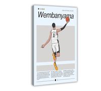 CBVHOAW Victor Wembanyama Sports Canvas Poster Wall Art Print Picture Paintings 16x24inch(40x60cm)